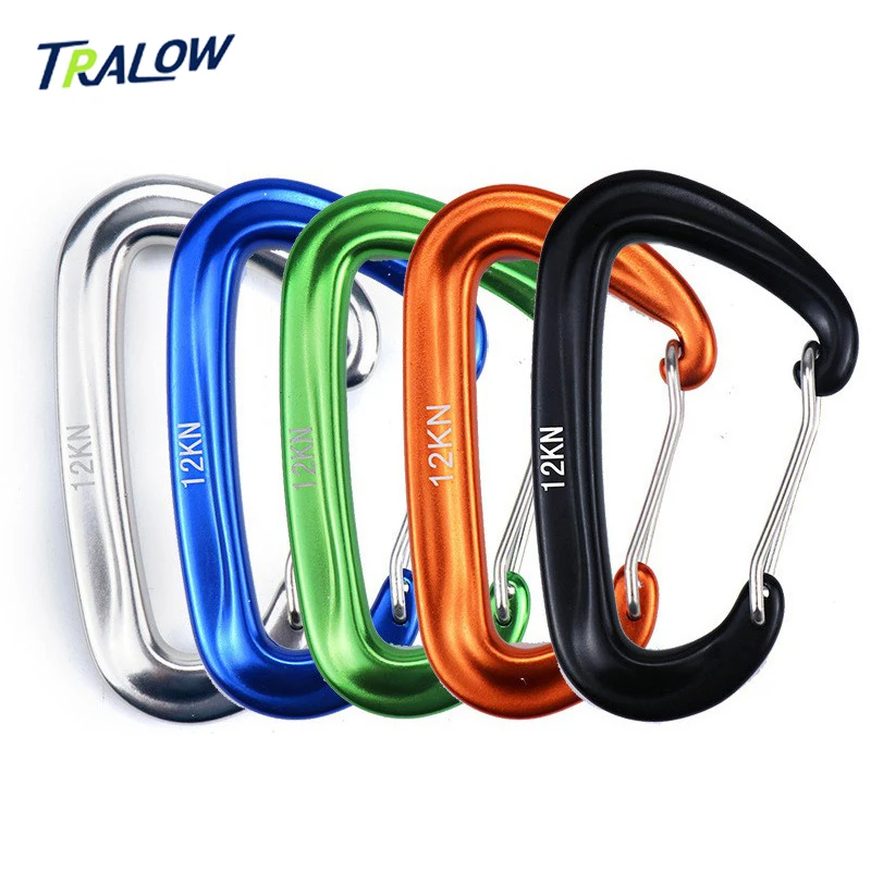 

TRALOW Aviation Aluminum Mountain Buckle 12KN Hanging Buckle Suitable for Outdoor Activities Camping Hiking and Keychains