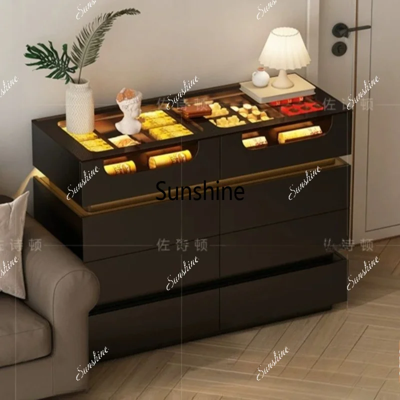 Display White Cabinet Glass French Minimalist Light Cabinet Storage Design Vitrinas Con Puertas De Cristal Home Accessories