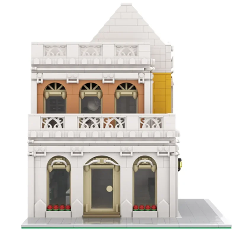 Moc Building Bricks Street View Model Dentist And Coffee Shop Technology Modular Blocks Gift Toys For Children DIY Sets Assembly