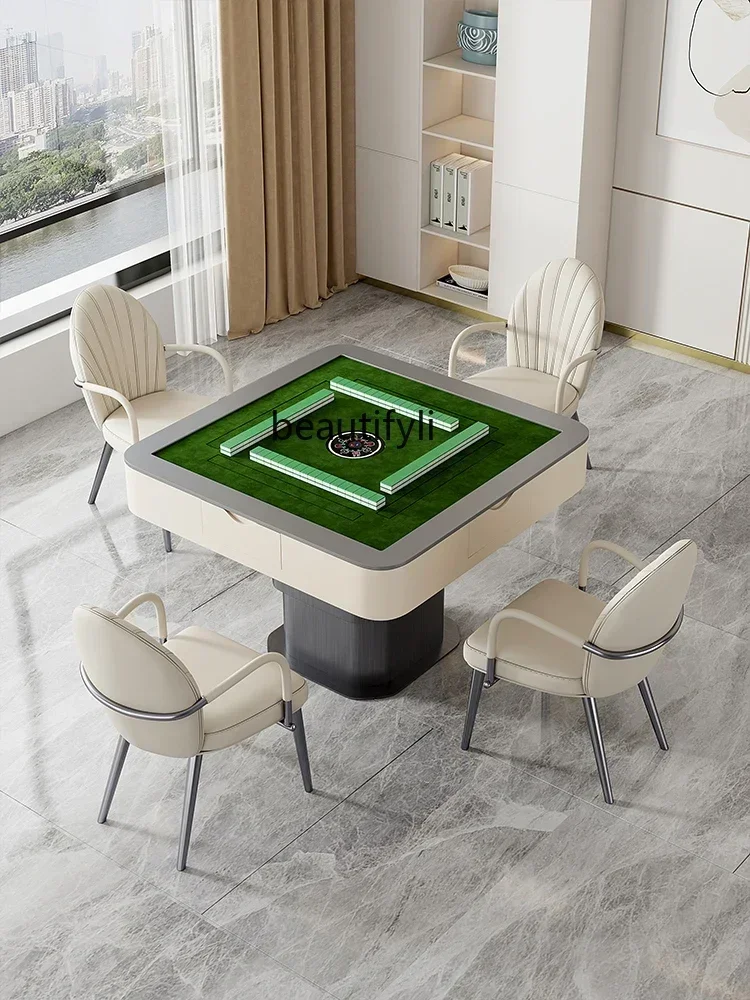 pgRock board mahjong table tea table integrated combination multifunctional three-in-one lifting tea table