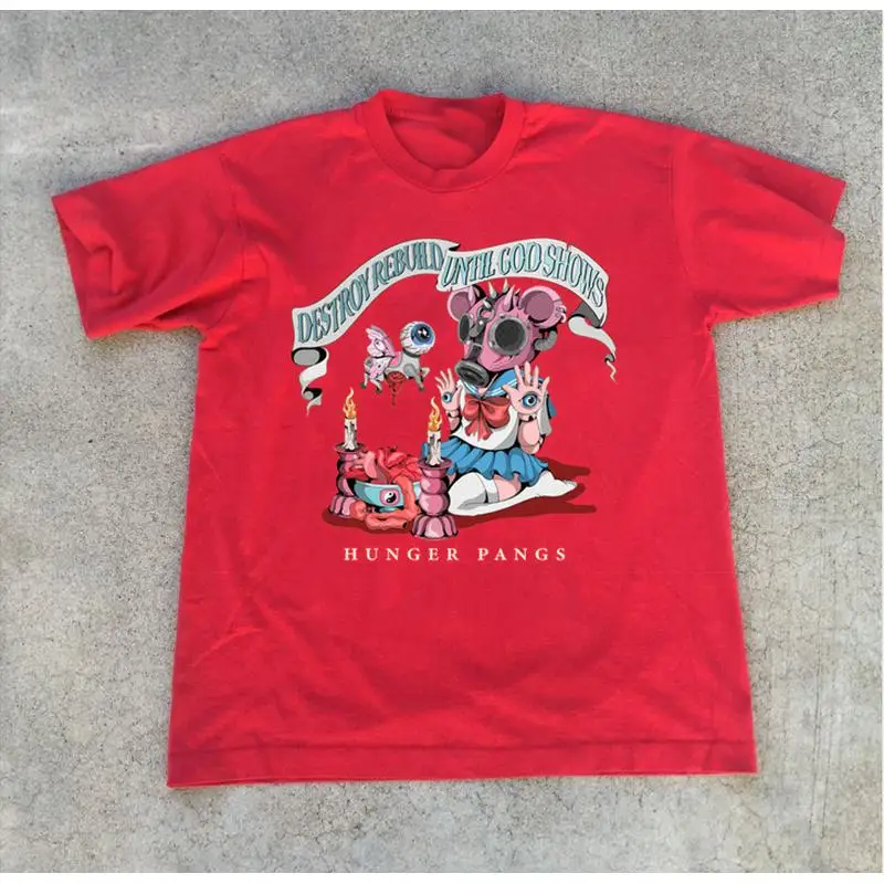 New Destroy Rebuild Until God Shows Band Hunger Pangs Red All Size T Shirt