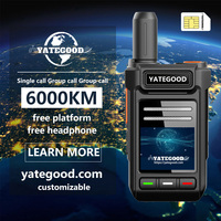 YATEGOOD  G510 GPS 5000KM zello walkie talkie long range global ptt  4G poc radio100km