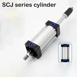 SCJ Standard Cylinder SC32/40/50/63/80/125mm Bore Air Pneumatic Cylinder Tools Big Thrust Piston 25/50/75/100/200/500mm Stroke
