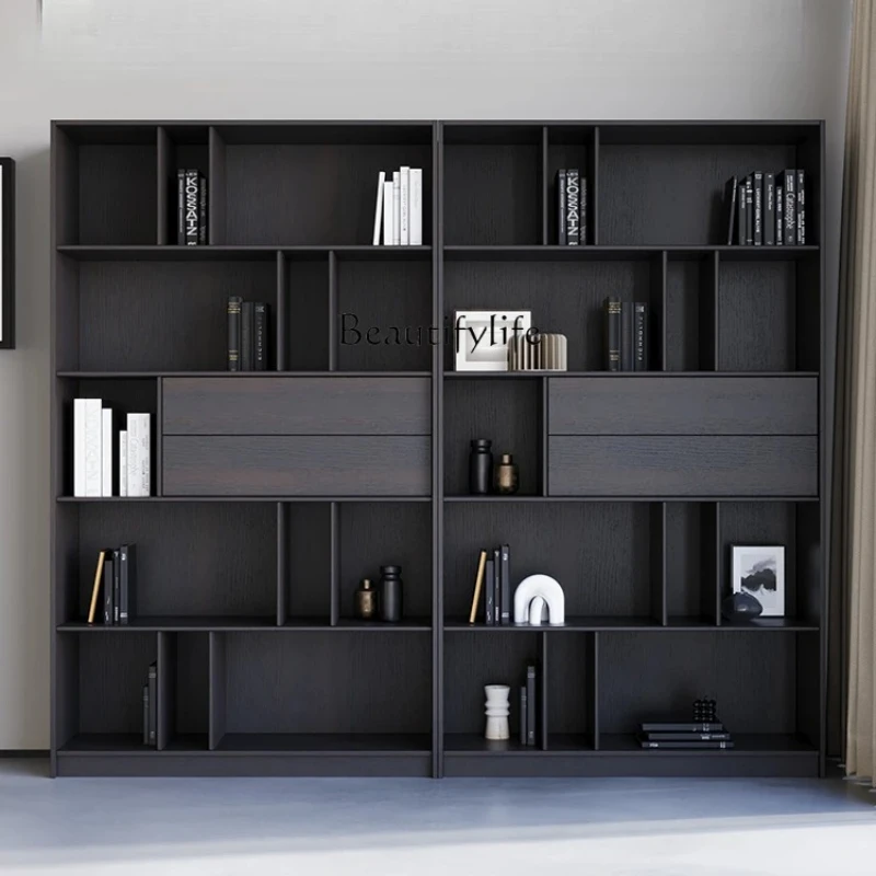 

Italian solid wood bookcase bookshelf display cabinet