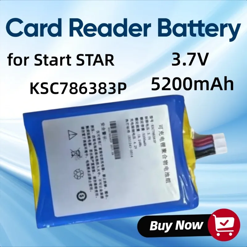 

3.7V 5200MAH New for Start STAR S-1000 Card Reader Battery KSC786383P