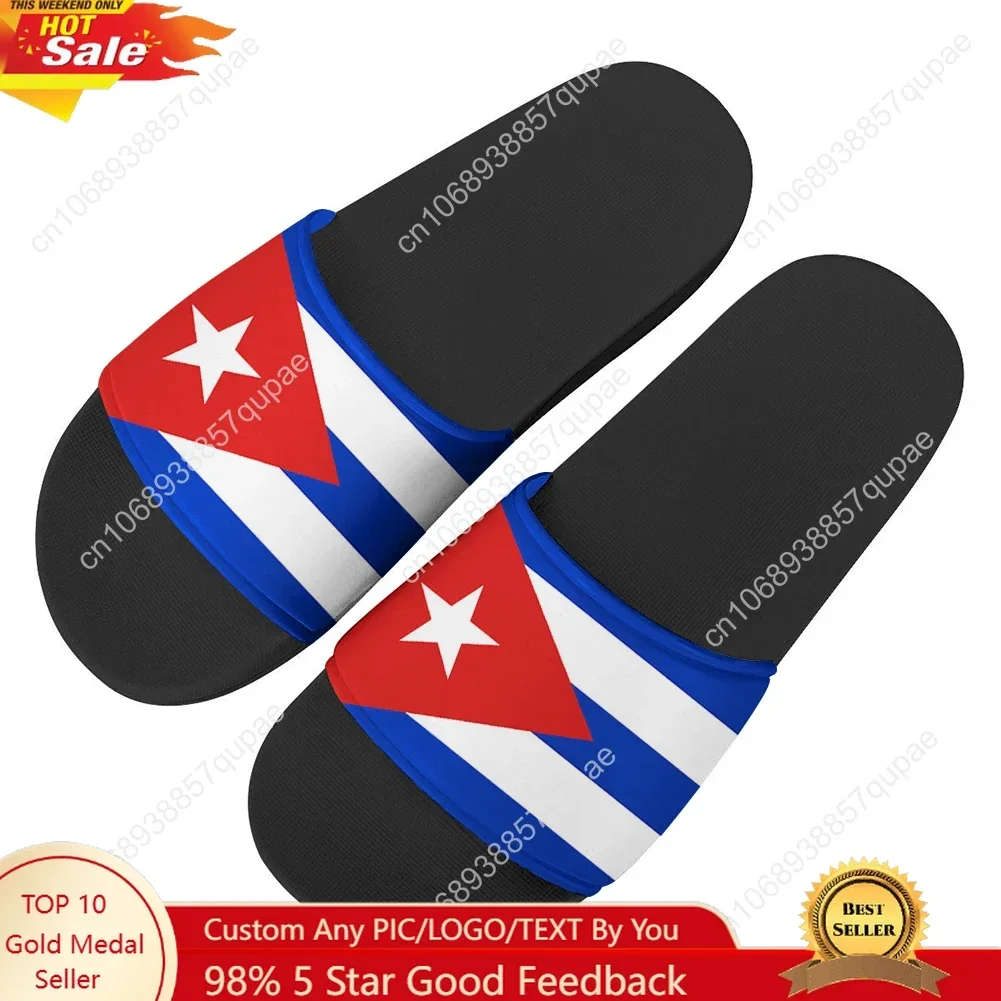 Cuba National Flag Slippers Home Water Shoes Men Women Teenagers Fashion Beach Pool Sandals Tailor-made Summer Slipper