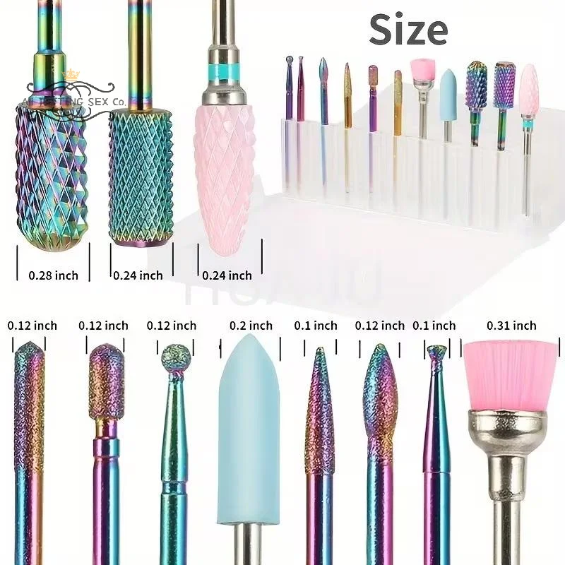 11 قطعة/صندوق المهنية أظافر سيراميك مثقاب مجموعة الكهربائية مانيكير ملف الأظافر بت ل هلام الاكريليك الأظافر والبشرة #6