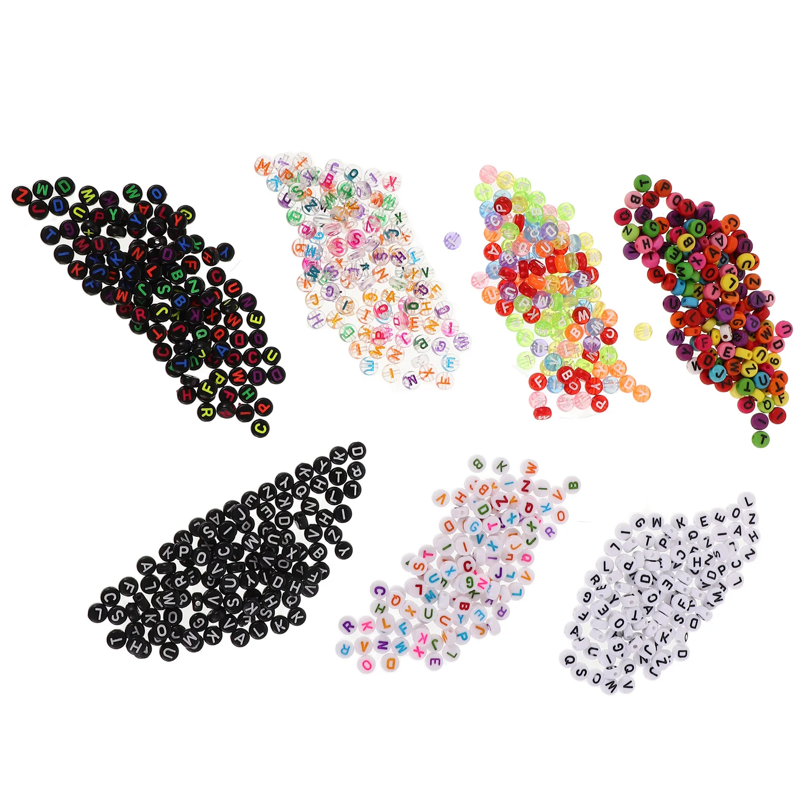 

700 Pcs Letter Beads Alphabet Charms Colorful Acrylic Round Shaped DIY Craft Bracelet Keychain Making Educational Fun