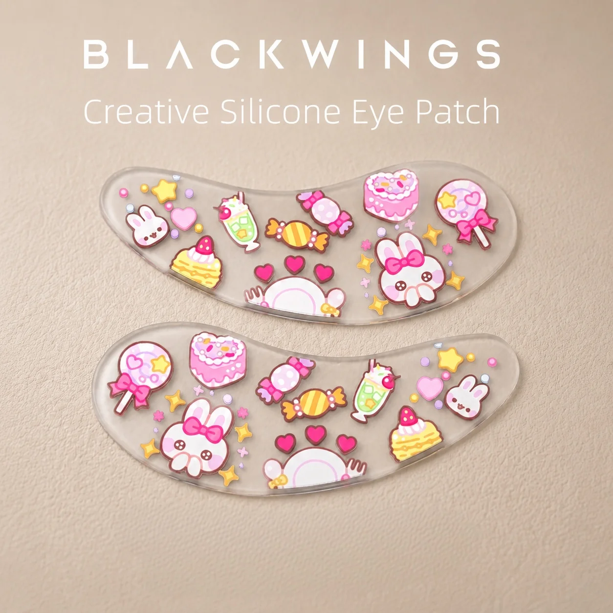 Blackwings Silikon-Augenmaske Ist eine Wiederverwendbare Kühlgel-Augenmaske mit Musterdesign, Ein Muss für Hautpflege Tag und Nacht – Detail 4