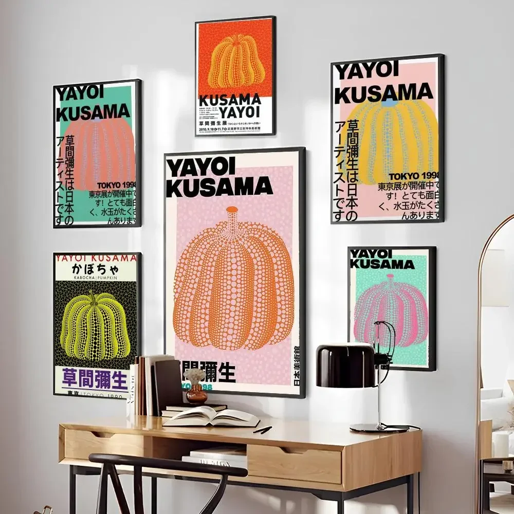 1pc Yayoi Kusama Tokyo Exhibition Poster Paper Print Home Bedroom Entrance Bar Cafe Art Painting Decoration