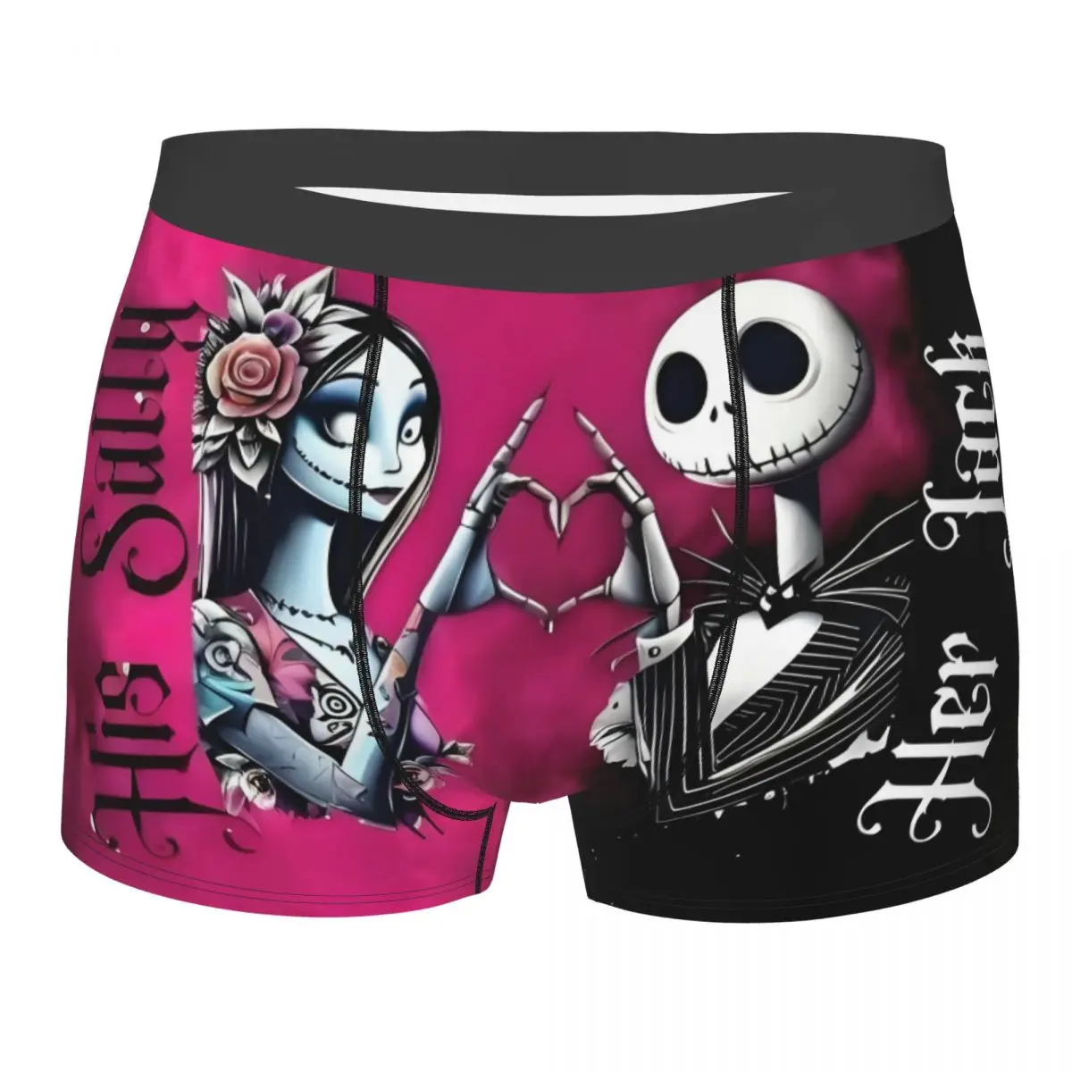 

Мужское нижнее белье Jack And Sally Nightmare Before Christmas, дышащие трусы-боксеры, шорты, мягкие трусы для мужчин