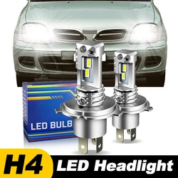 1pc/2Pcs For Nissan Micra K11 1993-2003 Car Headlamp Super Bright White 12000lm H4 9003 LED Headlight Hi/Low Beam Bulbs