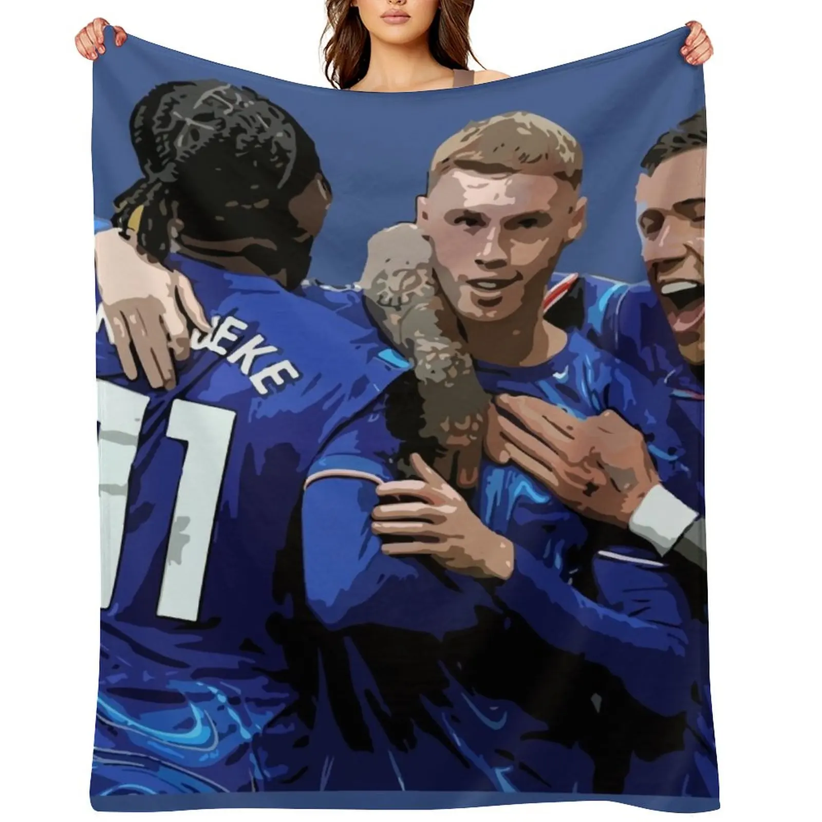 

Noni Madueke & Cole Palmer & Enzo Fernandez Throw Blanket funny gift For Sofa Thin Camping Luxury Brand Blankets