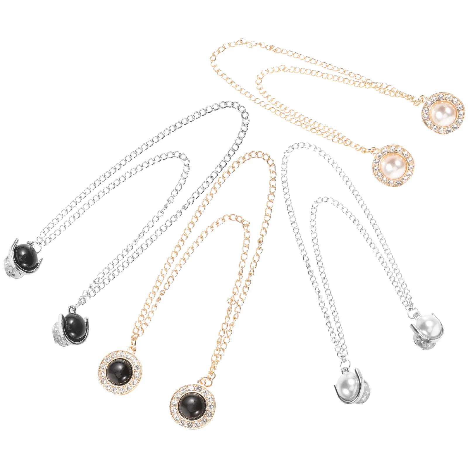 4Pcs Vintage Sweater Clips Chain Collar Pins Cardigan Cloak Holding Clips Decorative Clothing Accessories for Women