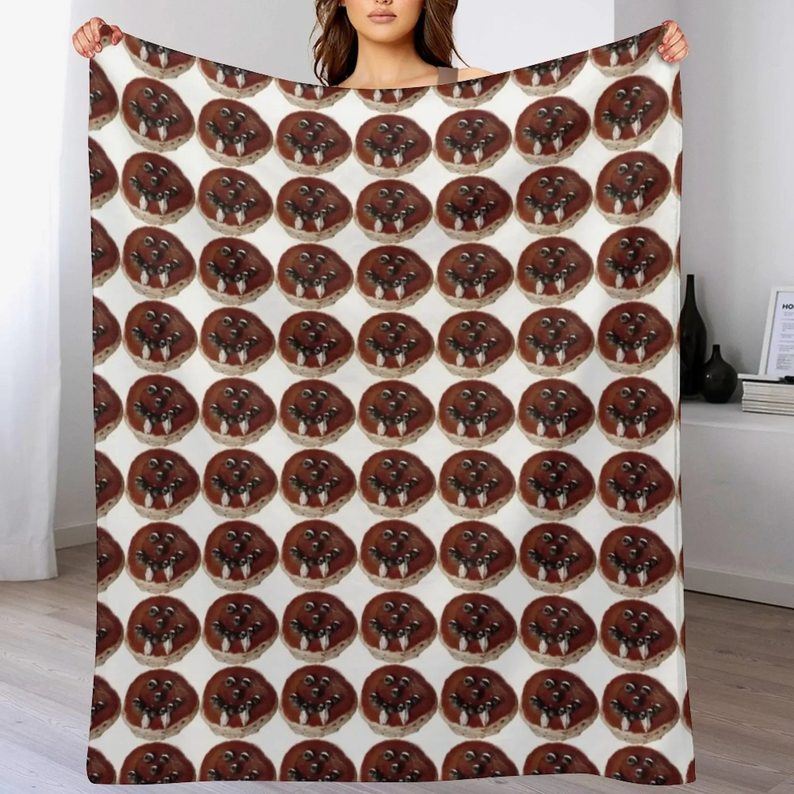 damon vampire pancake Throw Blanket Cozy Microfiber Throw Blanket for Home Bedroom