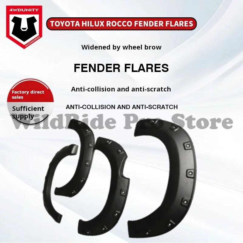 

Textured ABS Fender Flares for Toyota Hilux 2018 | Direct Bolt-On Wheel Arch Extensions
