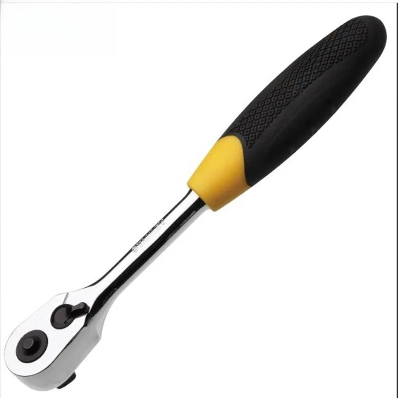 95-895-1-22 quick fall-off ratchet wrench two-color glue handle powerful socket wrench 60 teeth