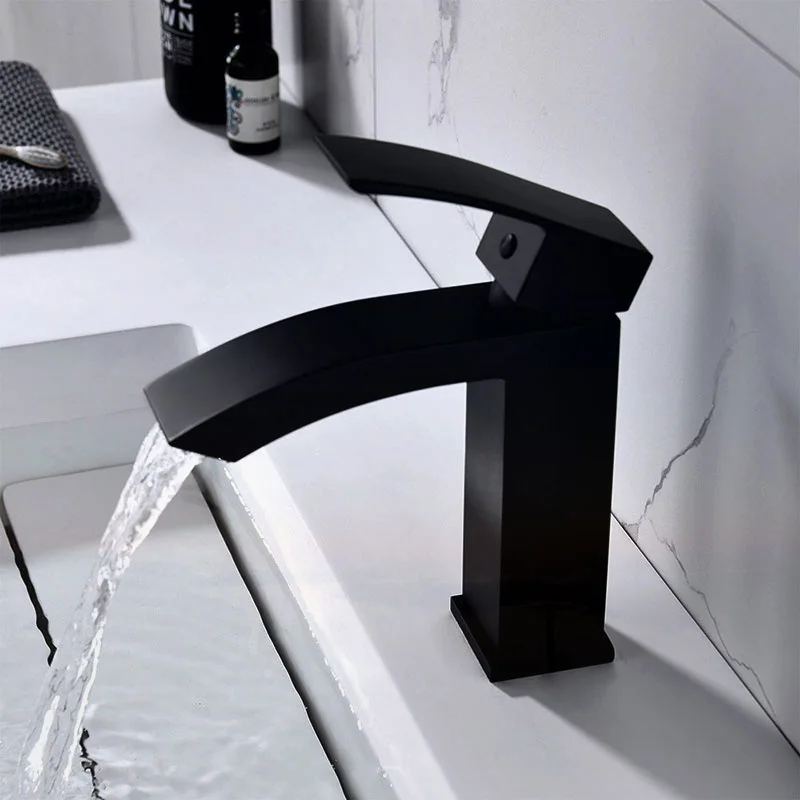 

Waterfall Basin water Mixer tap Sink Faucet Bathroom Hot and Cold Brush bathroom sink faucet