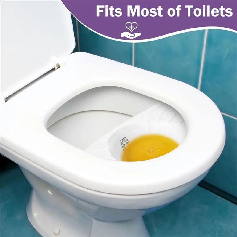 Stool Sample Collection Kit 12 Pack Urine Collection Hats For Toilet, Graduated Specimen Collector Pans 30 Oz
