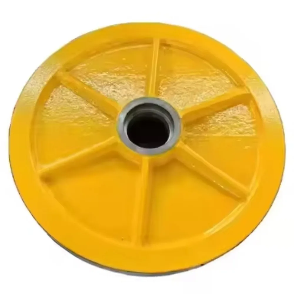 

Motor with load distribution pulley with drive wheel for lifting equipment