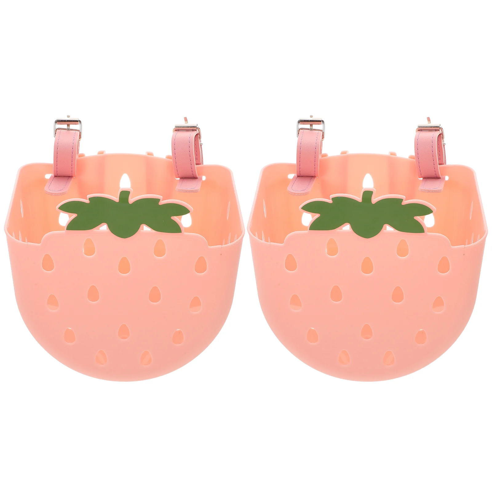 

2pcs Children Bike Basket: Lightweight Plastic Front Handlebar Storage For Kids Scooter Bicycle Multifunctional Detachable