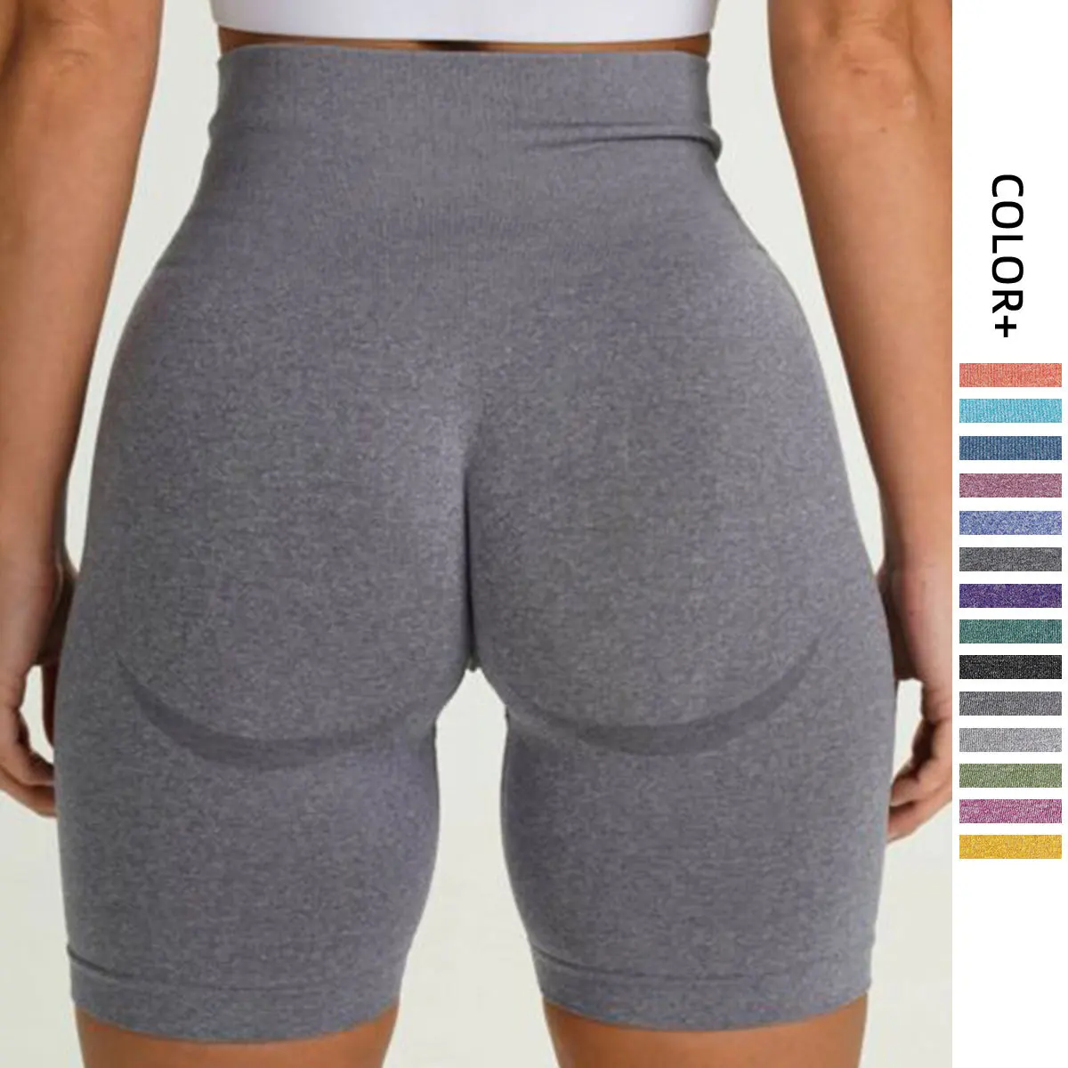 

Seamless Yoga Short Women's Sports High Waist Hip Push Up Leggings Soft Fitness Running Shorts Tummy Control Workout Gym Shorts