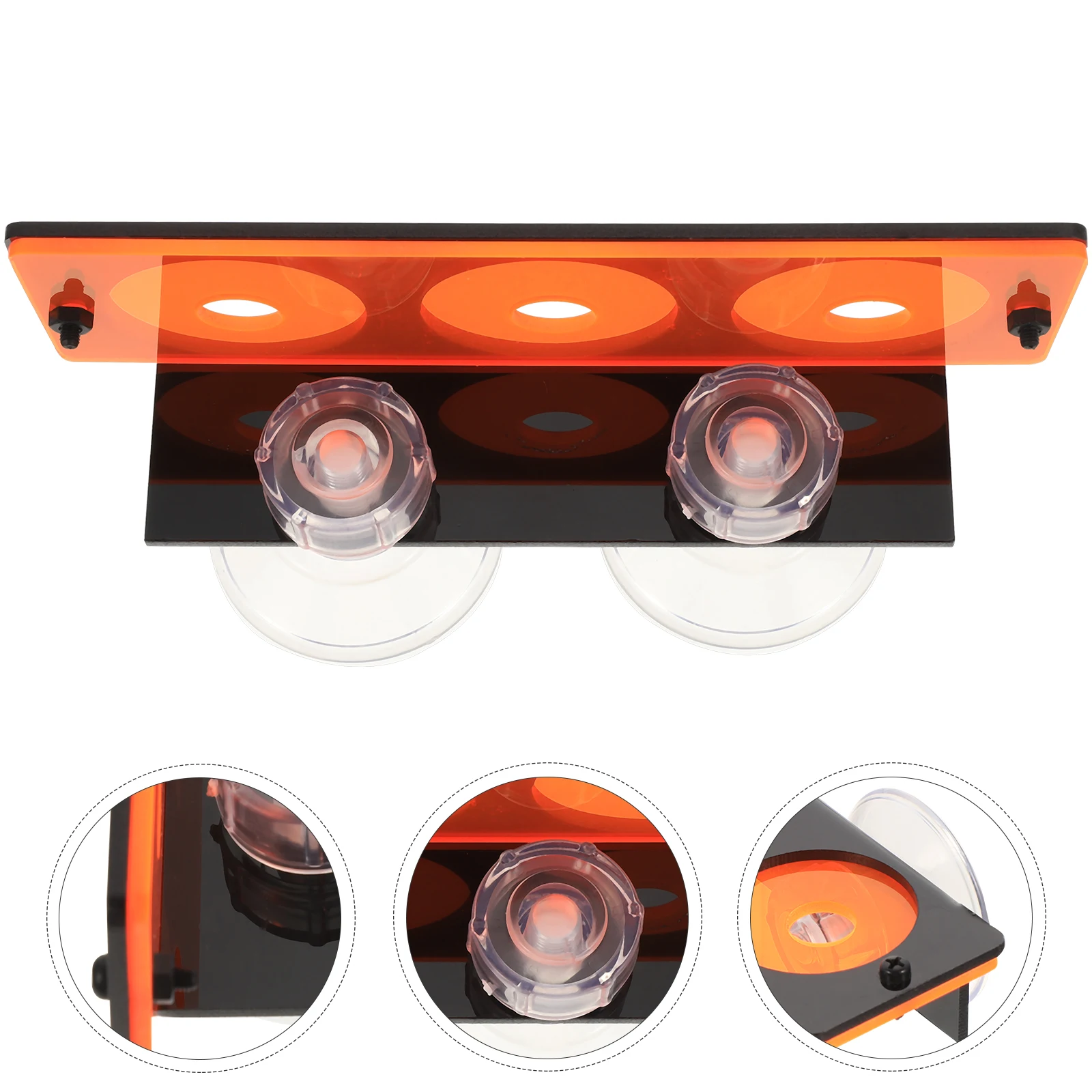 

Coral Reproductive Pedestal Acrylic Base Suction Cups Small Bracket Orange Aquarium Shelf Decor Accessories for Coral Stand