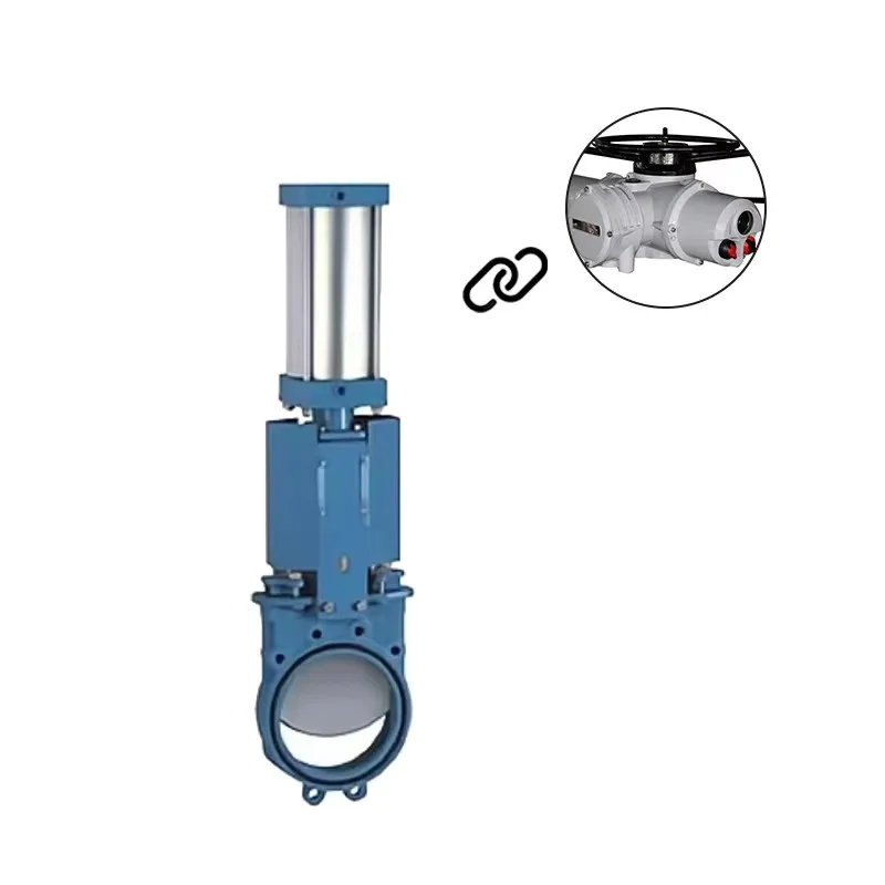 

DZ973X-10C DZ973X-16C Electric Motor Operated Stem Knife Gate Valve Rubber Seal for Water and Steam Medium Medium Temperature
