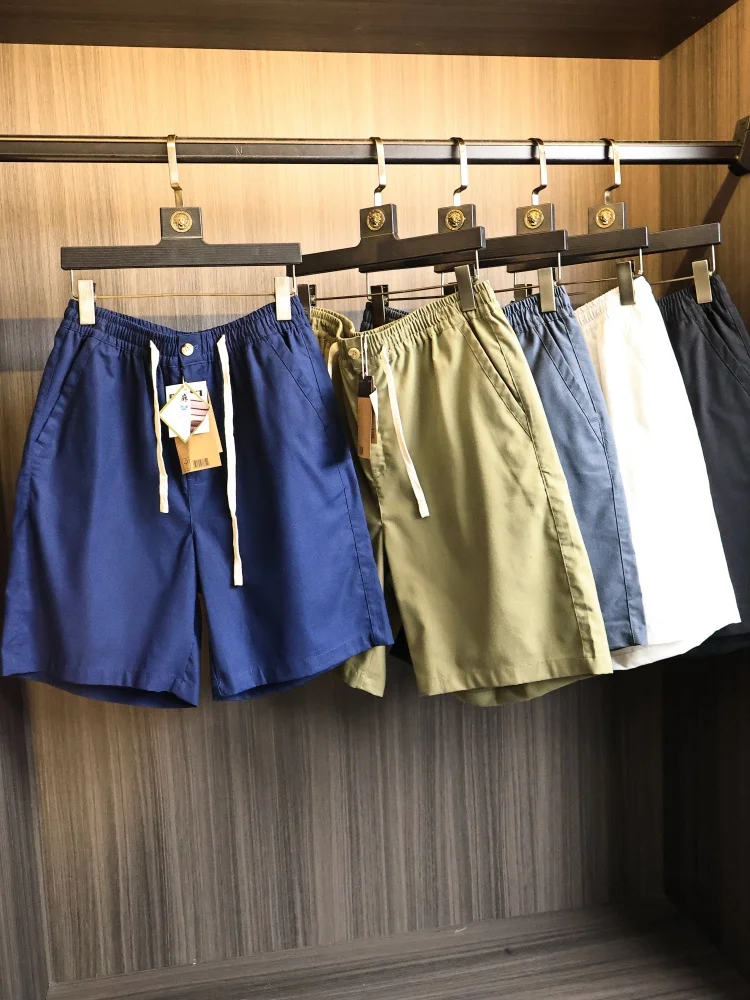 

Linen Cool Feeling Comfortable Breathable Elastic Waist Casual Shorts Men's Fashion Summer Loose Fit Straight Leg Pants