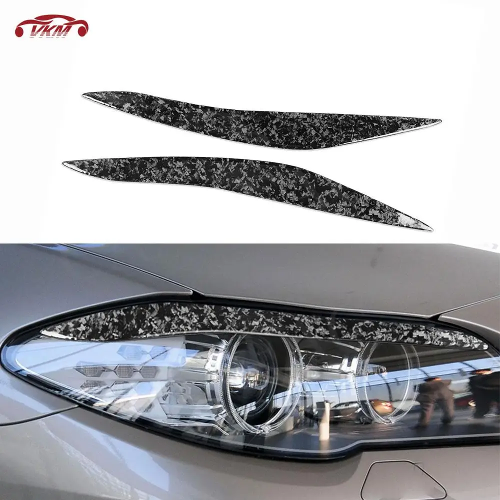 

Car Eyebrow Headlight Covers for BMW 5 Series F10 2010-2016 Front Bumper Eyelids Forged Carbon Fiber Car Styling