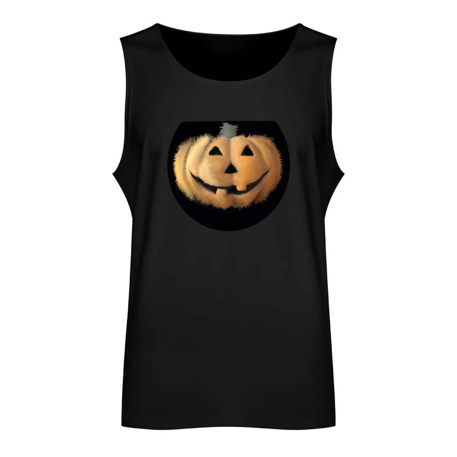 fuzzy pumpkin / halloween pumpkin/hairy pumpkin plush pumpkin /halloween / hairy Tank Top sleeveless shirts muscle t-shirt