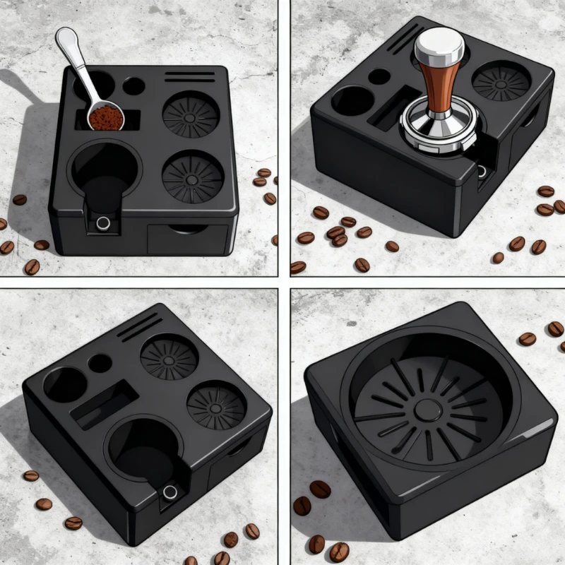 

Espresso Tamp Station Organizer (9 in 1) - Fit 51/54/58MM Distributor, Portafilter Holder & Puck Screen Accessories