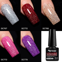 MTSSII 5/6/8/10Pcs Reflective Gel Nail Polish Set Glitter Flashy Effect Diamond Semi Permanent Nail Art Gel Varnish Manicure Kit