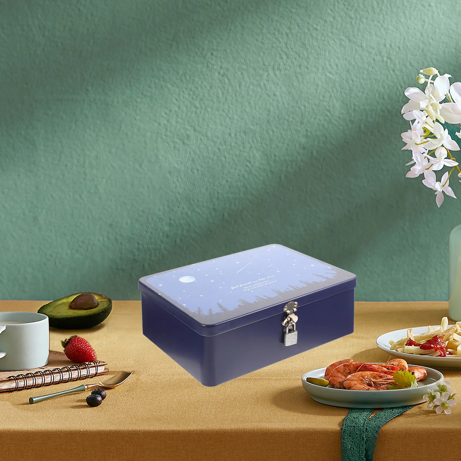 Caja de Hojalata para Regalo, - Tin Container Lid reseña y precio