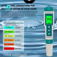 A07F-7 In 1 PH/TDS/EC/ORP/Salinity /S.G/Temperature Meter C-600 Water Quality Tester For Drinking Water, Aquariums PH Meter