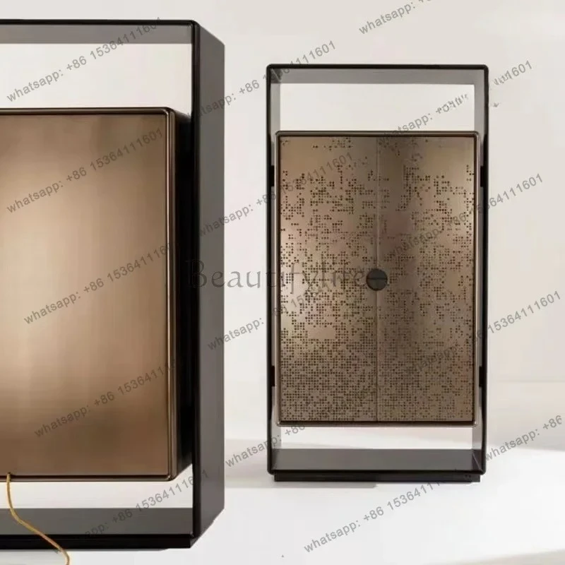 

yj9 Wine cabinet Italian minimalist Nordic light luxury high cabinet decorative villa high-end wine cabinet