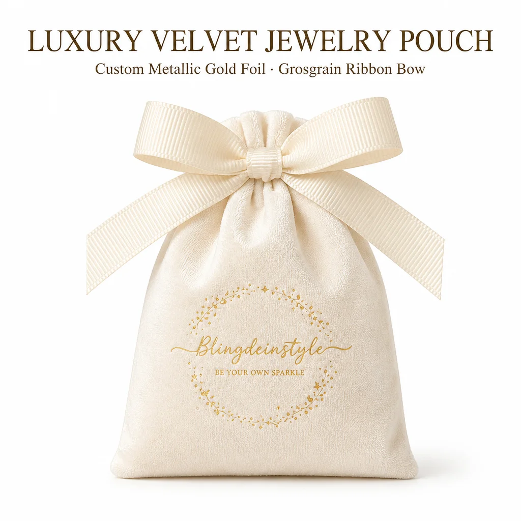 Cream Velvet Gift Ribbon Bags Perfume Storage Drawstring Bag Flannel Packing Jewelry Pouch