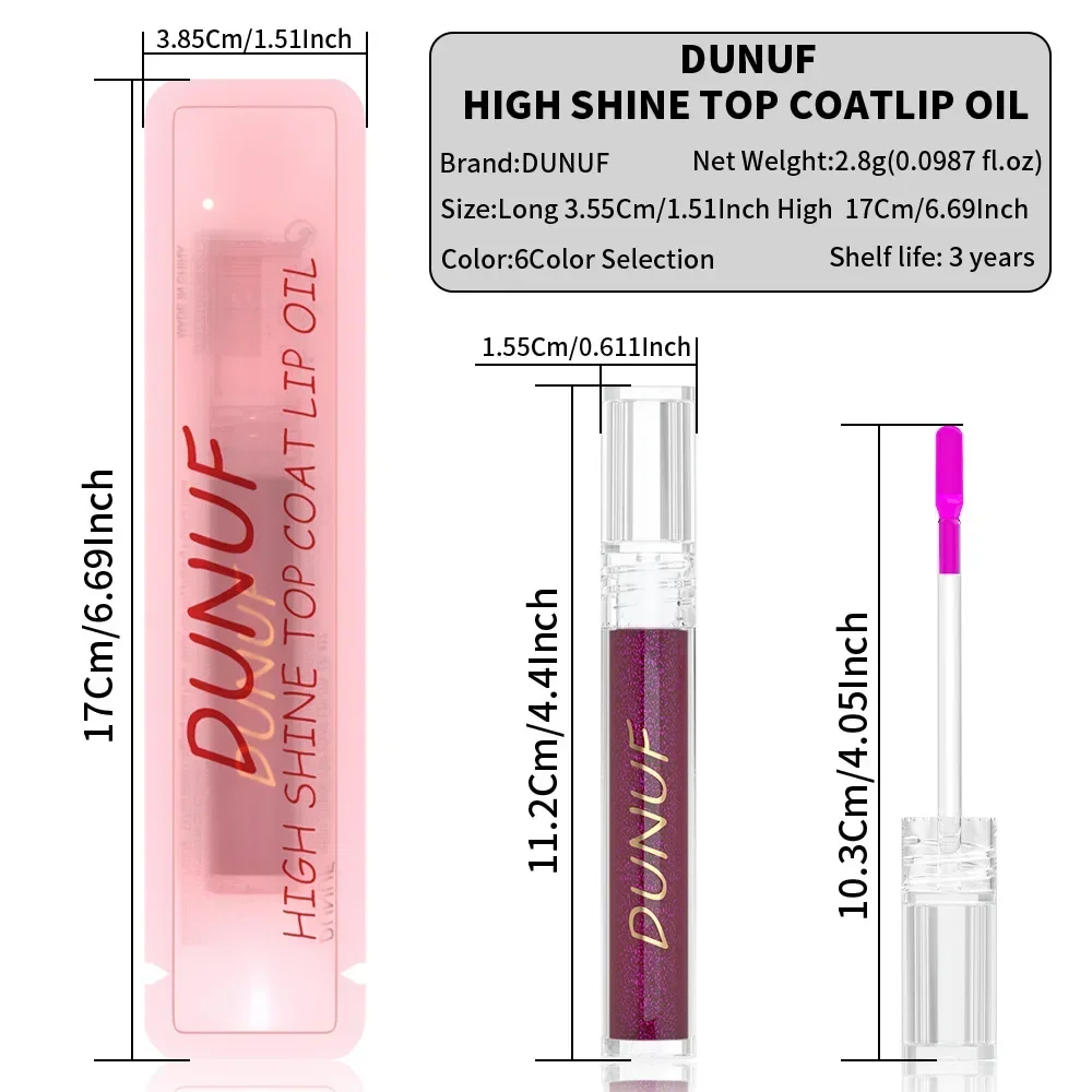 1Pcs DUNUF Fruit Color-changing Long Lasting Nouritious Lipsticks Lip Gloss Make up Spring Moisturizing Lip Oil Makeup Wholesale