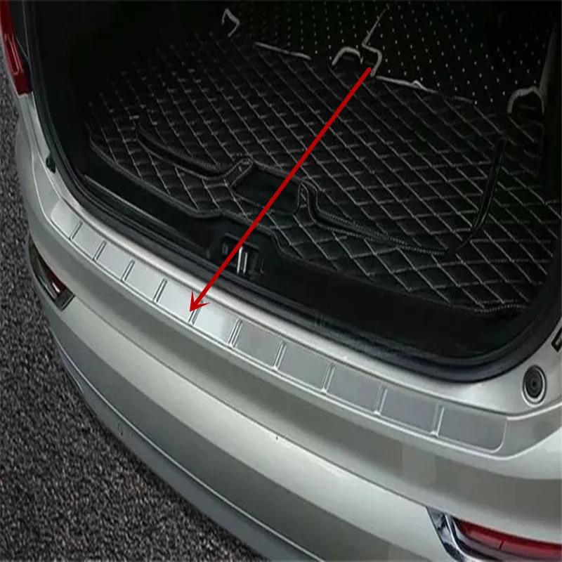 stainless steel Trunk Rear guard Tread Plate Rear Bumper Protector Sill Car styling For Volvo XC90 2016 2017 2018 -2022