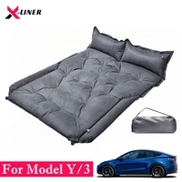 For Tesla Model Y Model 3 Camping Air Mattress Self Inflatable Sueded Car Airbed Thickened For Model Y Travel Bed Built in Foam