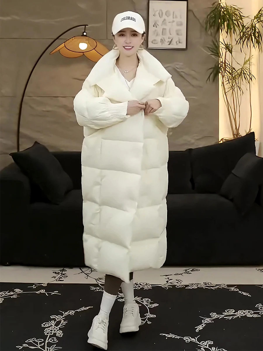 Abrigo de Invierno para Mujer, Cuello Elegante, Cálido, para Viajar al Trabajo, Largo Medio, Otros Cuellos