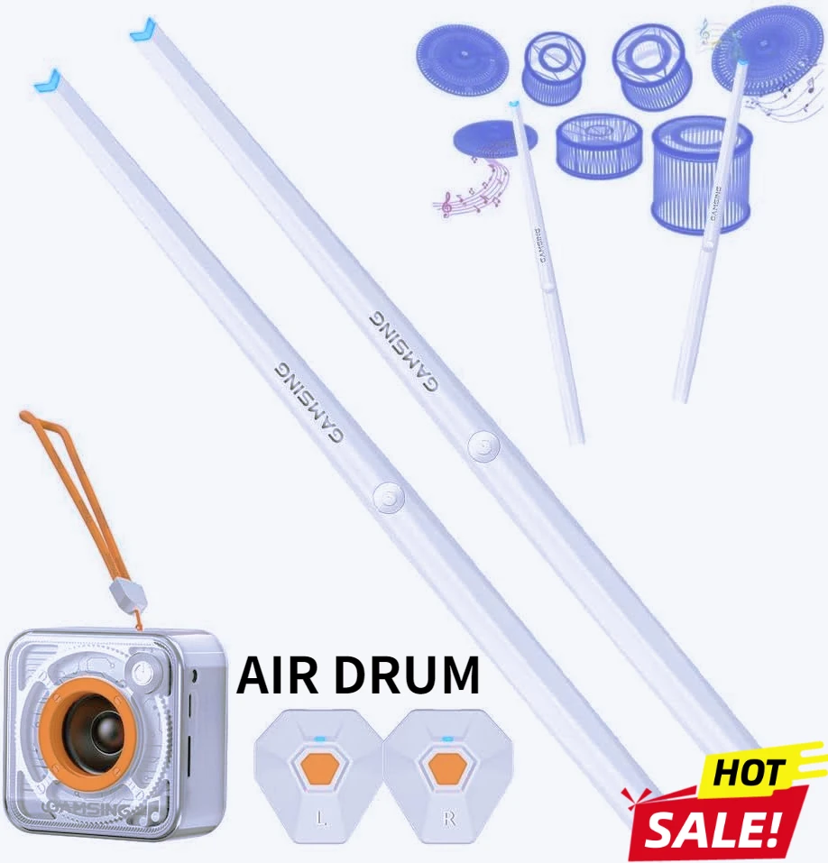 2026 New Intelligent Electric Air Drum Kit Equipped with Drum Stick Pedal Bluetooth Speaker Support and 8 Different Sounds Gifts
