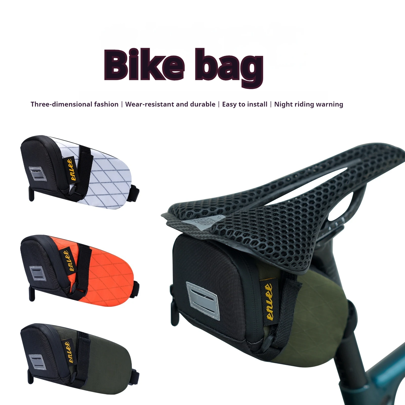 

Compact Waterproof Rear Rack Bike Bag Lightweight Secure Quick Release Mount for Mountain & Road Bikes Cycling Accessory