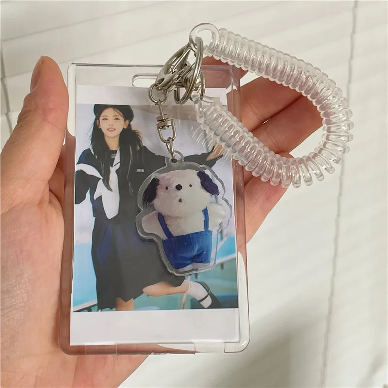 SKYSONIC Acrylic 3 Inch Photo Frame Idol Postcards Storage Keychains Bus Card Holder Korea Cute Student Stationary