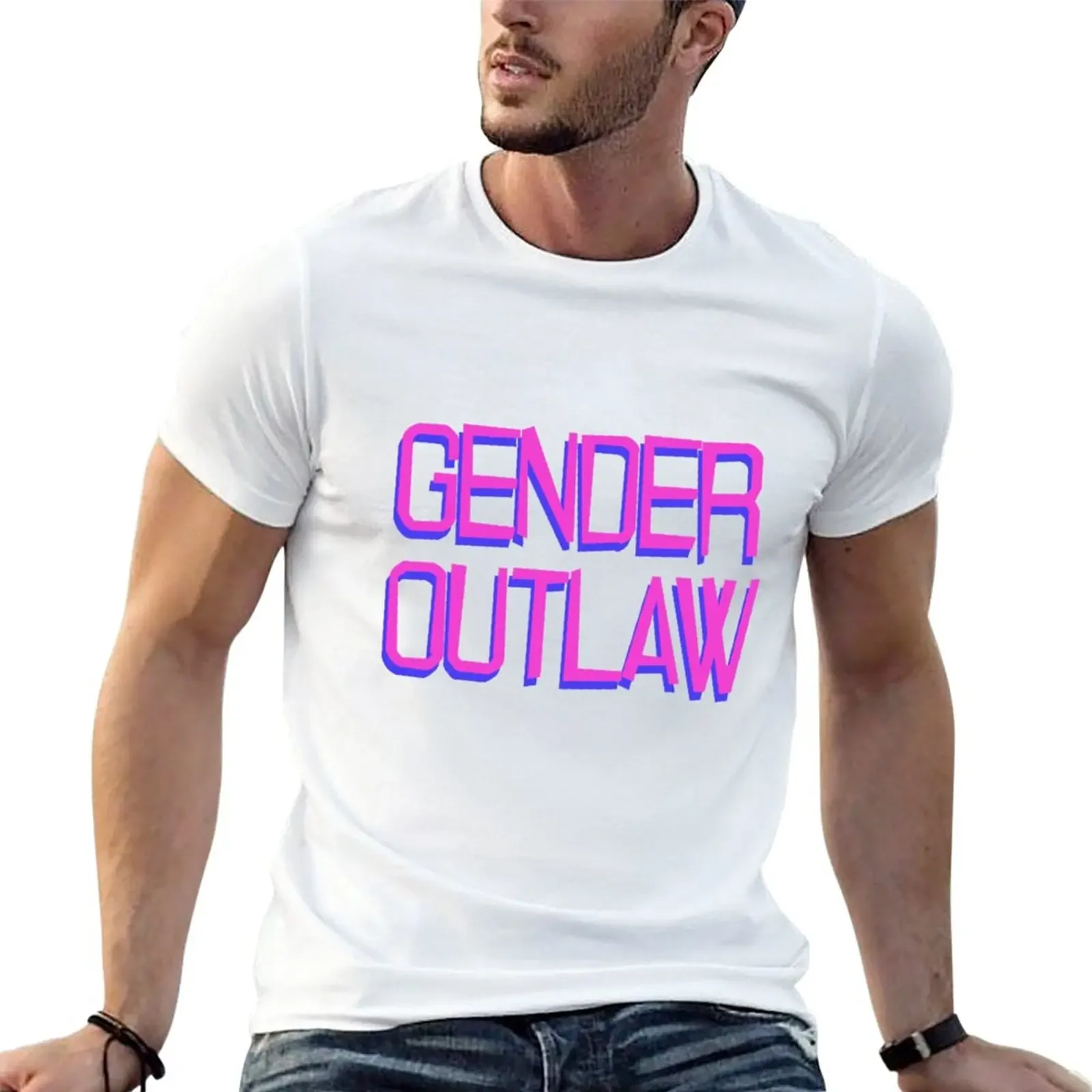 New Gender Outlaw Trans Queer Fluid Non Binary Conforming Roles Funny Tshirt T-Shirt summer top t shirt man Men's cotton t-shirt