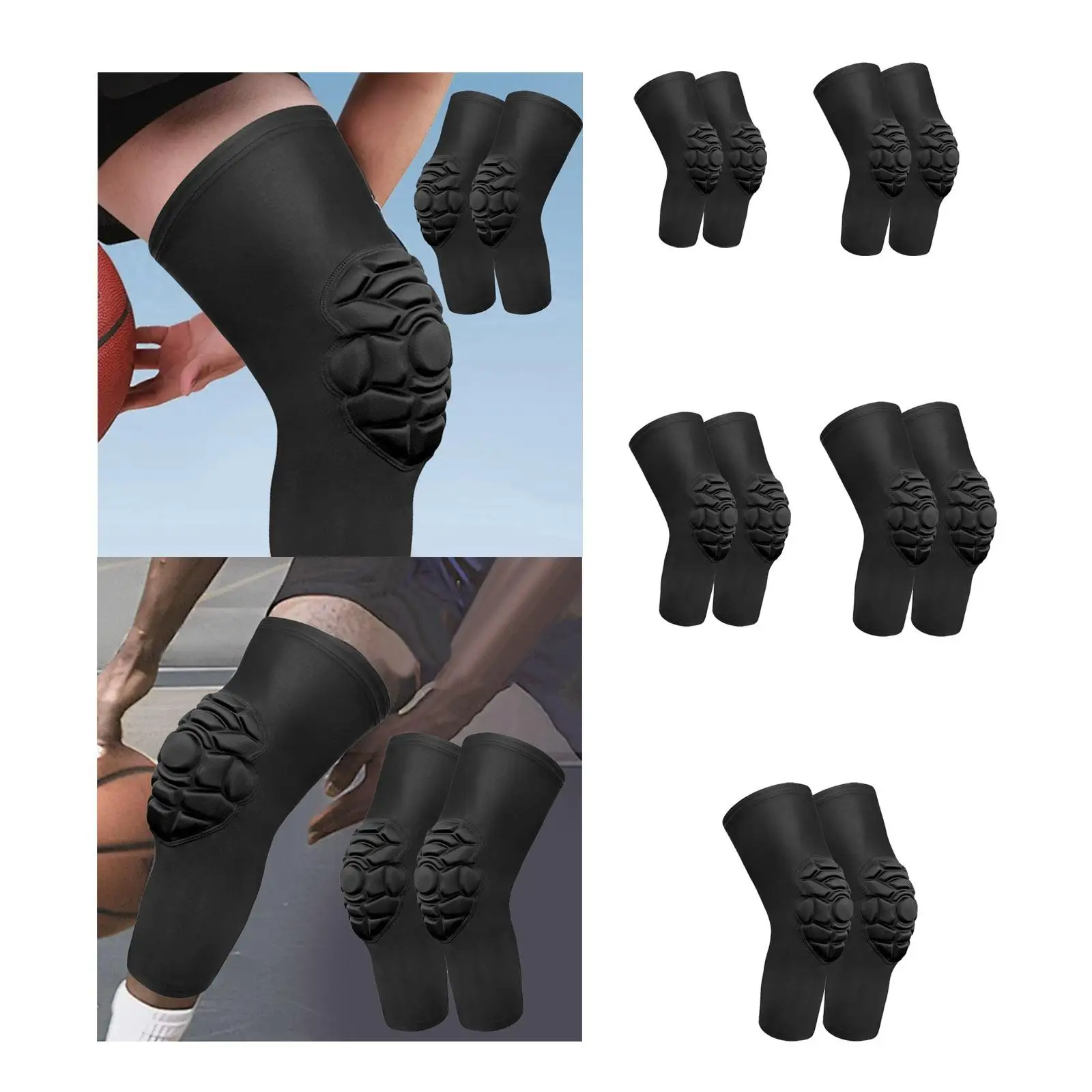 

Knee Paded Compression Leg Sleeve Non Slip Protect Knee Sleeve Protector for Running Tennis Football Fitness Basketball