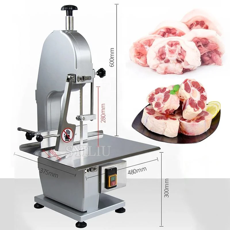 Stainless Steel Meat Band Saw Bone Sawing Machine Commercial Chicken Cutter Frozen Pork Trotters Cutting And Dicing Equipment