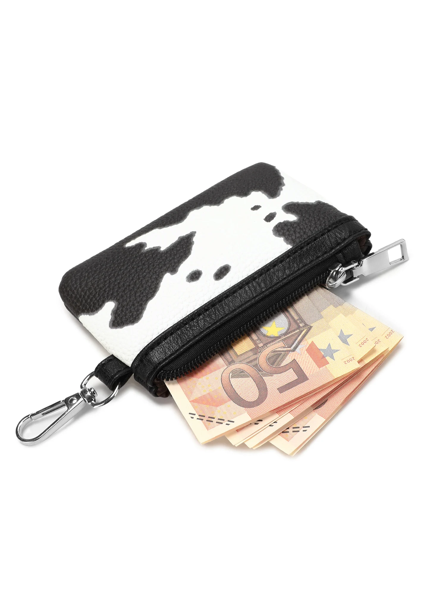 MIYIN Modische Mini-Reißverschluss-Handgelenktasche für Damen, Doppeltaschen-Handgelenkstasche, Tragbare Schlüsselanhänger-Geldbörse, Abnehmbarer Kleiner Münzbeutel – Detail 13