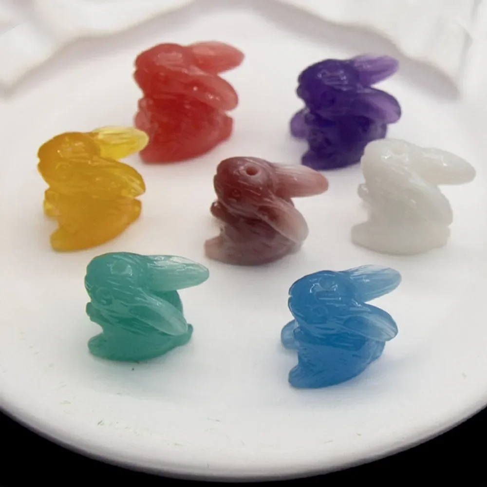 13x17 مللي متر أرنب على شكل مجوهرات من مادة الراتنج لطيف الخرز فصل الخرز صنع قلادة سوار أقراط 10 قطعة/الحزمة #1