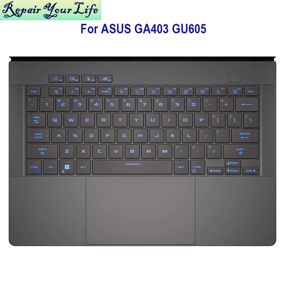 透明なtpuラップトップキーボードカバー、asus、rog、zephyrus g14